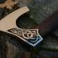 Custom Gift Viking Axe, Hatchet, Hand Forged Carbon Steel Viking Axe With Ash Wood Shaft, Viking Bearded Axe, Battle Axe, Best Gift