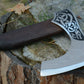 Custom Gift Viking Axe, Hatchet, Hand Forged Carbon Steel Viking Axe With Ash Wood Shaft, Viking Bearded Axe, Battle Axe, Best Gift