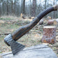 Custom Gift Viking Axe, Hatchet, Hand Forged Carbon Steel Viking Axe With Ash Wood Shaft, Viking Bearded Axe, Battle Axe, Best Gift item, Father Day Gift, Birthday Gift, Wedding Gift item