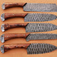 Custom Handmade Chef Knives Set / Kitchen Knives Set / 5Pcs Chef Set / Damascus Blades Chef Knives Set / BBQ Knives Set / Best gift item / Mother Day Gift / Professional Chef For Gift