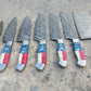 Custom Handmade Chef Knives Set / Kitchen Knives Set / 7Pcs Chef Set / Texas Flag Handle Chef Set / Texas Handle Knives / Damascus Blades Chef Knives Set / BBQ Knives Set / Best gift item / Mother Day Gift / Professional Chef For Gift