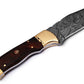 Damascus Custom Handmade Hunting Fixed Blade Camping Survival Knife, Skinner Knife, Outdoor hand crafted Knives Gifts For Men USA