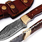 Damascus Custom Handmade Hunting Fixed Blade Camping Survival Knife, Skinner Knife, Outdoor hand crafted Knives Gifts For Men USA