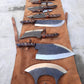 Handmade 1095 High Carbon Steel Forged Blades Complete Full Chef Knives Set of  12 Pieces Chef Set, Kitchen Knives Set & Leather Roll Bag, Mother's Day Gift, Father's Day Gift, Birthday Gift, Wedding Gift, Best Handmade Gift item, Gift for him/her