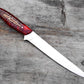 D2 Handmade Fillet Knife Kitchen Chef Knife Cooking Carbon Steel Knife Red Resin Pinecone
