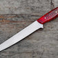 D2 Handmade Fillet Knife Kitchen Chef Knife Cooking Carbon Steel Knife Red Resin Pinecone