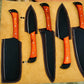 Custom Handmade Chef Knives Set / Kitchen Knives Set / 5Pcs Chef Set / Black Coated Blades Chef Knives Set / BBQ Knives Set / Best gift item / Mother Day Gift / Professional Chef For Gift