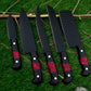 Custom Handmade Chef Knives Set / Kitchen Knives Set / 5Pcs Chef Set / Black Coated Blades Chef Knives Set / BBQ Knives Set / Best gift item / Mother Day Gift / Professional Chef For Gift