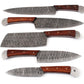 Custom Handmade Chef Knives Set / Kitchen Knives Set / 5Pcs Chef Set / Damascus Blades Chef Knives Set / BBQ Knives Set / Best handmade gift item / Mother Day Gift / Professional Chef For Gift