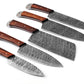 Custom Handmade Chef Knives Set / Kitchen Knives Set / 5Pcs Chef Set / Damascus Blades Chef Knives Set / BBQ Knives Set / Best handmade gift item / Mother Day Gift / Professional Chef For Gift