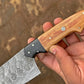 Custom Handmade Damascus Chef Knife, Damascus Kitchen Knife Best Gift item