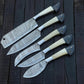 Custom Handmade Chef Knives Set / Kitchen Knives Set / 5Pcs Chef Set / Damascus Blades Chef Knives Set / BBQ Knives Set / Best handmade gift item / Mother Day Gift / Professional Chef For Gift
