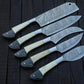 Custom Handmade Chef Knives Set / Kitchen Knives Set / 5Pcs Chef Set / Damascus Blades Chef Knives Set / BBQ Knives Set / Best handmade gift item / Mother Day Gift / Professional Chef For Gift