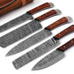 Custom Handmade Chef Knives Set / Kitchen Knives Set / 5Pcs Chef Set / Damascus Blades Chef Knives Set / BBQ Knives Set / Best handmade gift item / Mother Day Gift / Professional Chef For Gift