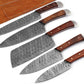 Custom Handmade Chef Knives Set / Kitchen Knives Set / 5Pcs Chef Set / Damascus Blades Chef Knives Set / BBQ Knives Set / Best handmade gift item / Mother Day Gift / Professional Chef For Gift