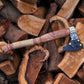 Custom Gift Viking Axe, Hatchet, Hand Forged Carbon Steel Viking Axe With Ash Wood Shaft, Viking Bearded Axe, Battle Axe, Best Gift