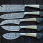 Custom Handmade Chef Knives Set / Kitchen Knives Set / 5Pcs Chef Set / Damascus Blades Chef Knives Set / BBQ Knives Set / Best handmade gift item / Mother Day Gift / Professional Chef For Gift