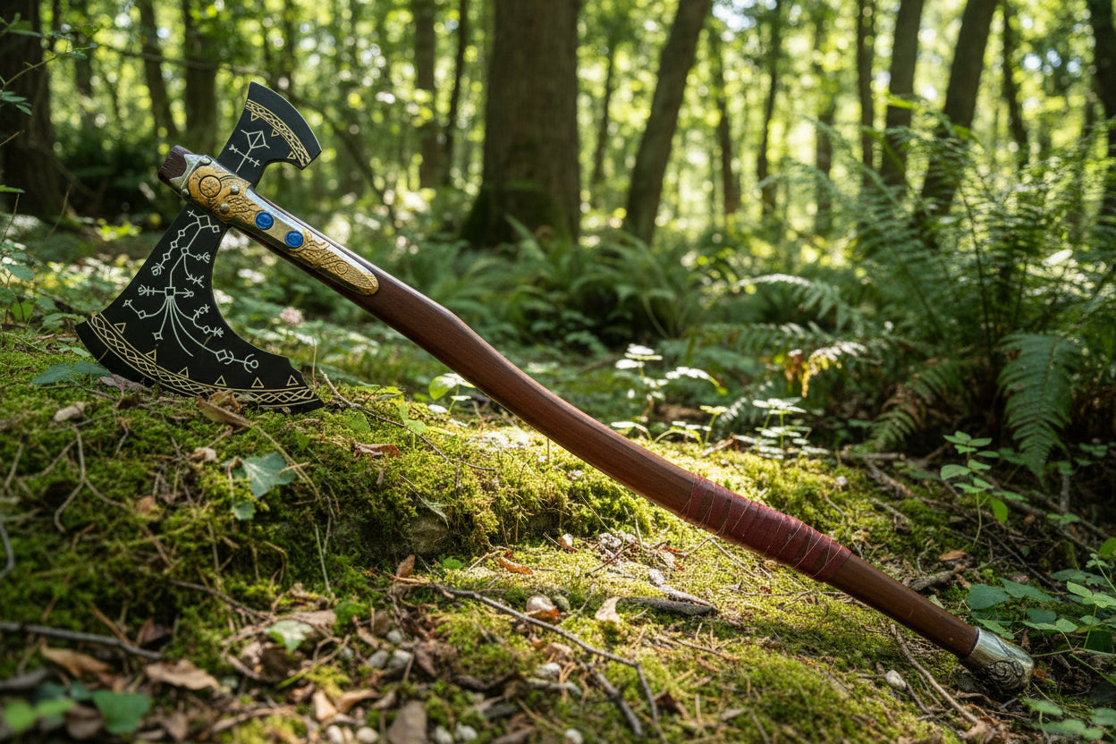 Kratos Leviathan Axe | Viking Axe | Axe | Axe Viking | Viking Axe Handmade | Viking | Hand Forged Axe | Hatchet | Viking Hatchet | Fathers day gift | Best Handmade Gift item | Wedding Gift | Birthday Gift | Gift for him/her