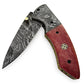 Damascus Pocket knife for Men, Groomsmen Damascus Folding Knife, Every Day Carry Knife , Damascus Knives, Gift For Him, Gift For Unisex USA