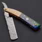 Handmade Damascus Razor, Gift for Him, Best Anniversary Gift for Him, Groomsman Gift, classic barber Razor, Clean Shaving Razor, Boyfriend