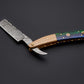 Handmade Damascus Razor, Gift for Him, Best Anniversary Gift for Him, Groomsman Gift, classic barber Razor, Clean Shaving Razor, Boyfriend