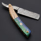 Handmade Damascus Razor, Gift for Him, Best Anniversary Gift for Him, Groomsman Gift, classic barber Razor, Clean Shaving Razor, Boyfriend