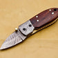 Damascus neck knife, handmade pocket knife With free Sheath, Birthday Gift, Groomsmen Gift Anniversary, Wedding, Father's day Gift , Christmas Gift