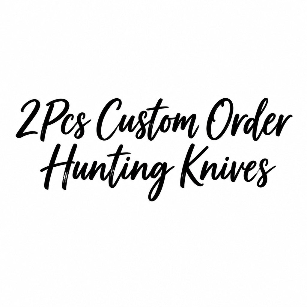 2Pcs Custom Order Damascus knife, Damascus Steel Blade ,Hunting knife , Damascus Skinner knife, Damascus steel knife, Camping knife Father Day Gift, Birthday Gift, Wedding Gift, Gift for Husband, Gift for him/her