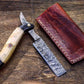 Handmade Damascus Steel Straight Folding Razor With Shaving Ready Boyfriend Gift With Shaving ready Classic Barber Gift for Men Gift for Him