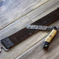 Handmade Damascus Steel Straight Folding Razor With Shaving Ready Boyfriend Gift With Shaving ready Classic Barber Gift for Men Gift for Him