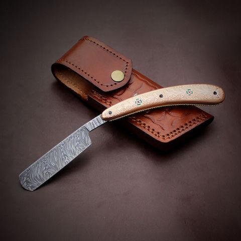 Damascus Straight Razor, Damascus Folding Razor handmade /Best Shaving Style Best Share in Shav Coverage