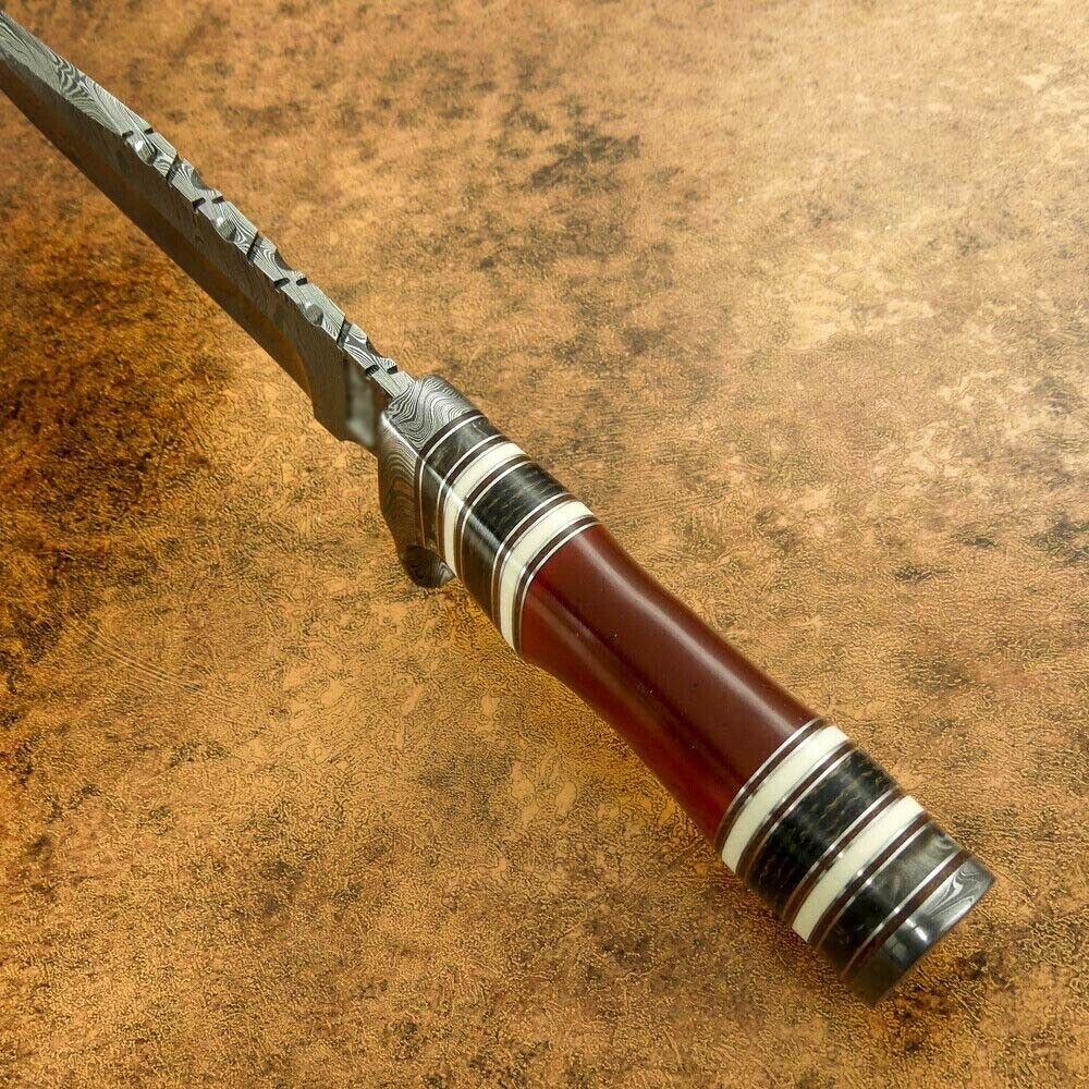 15" Handmade Bowie Knife, Damascus Steel Bowie Knife, Damascus Steel Hunting knife, birthday gift, gift for him, wedding gift, anniversary gift, Thanksgiving gift, valentine Gift