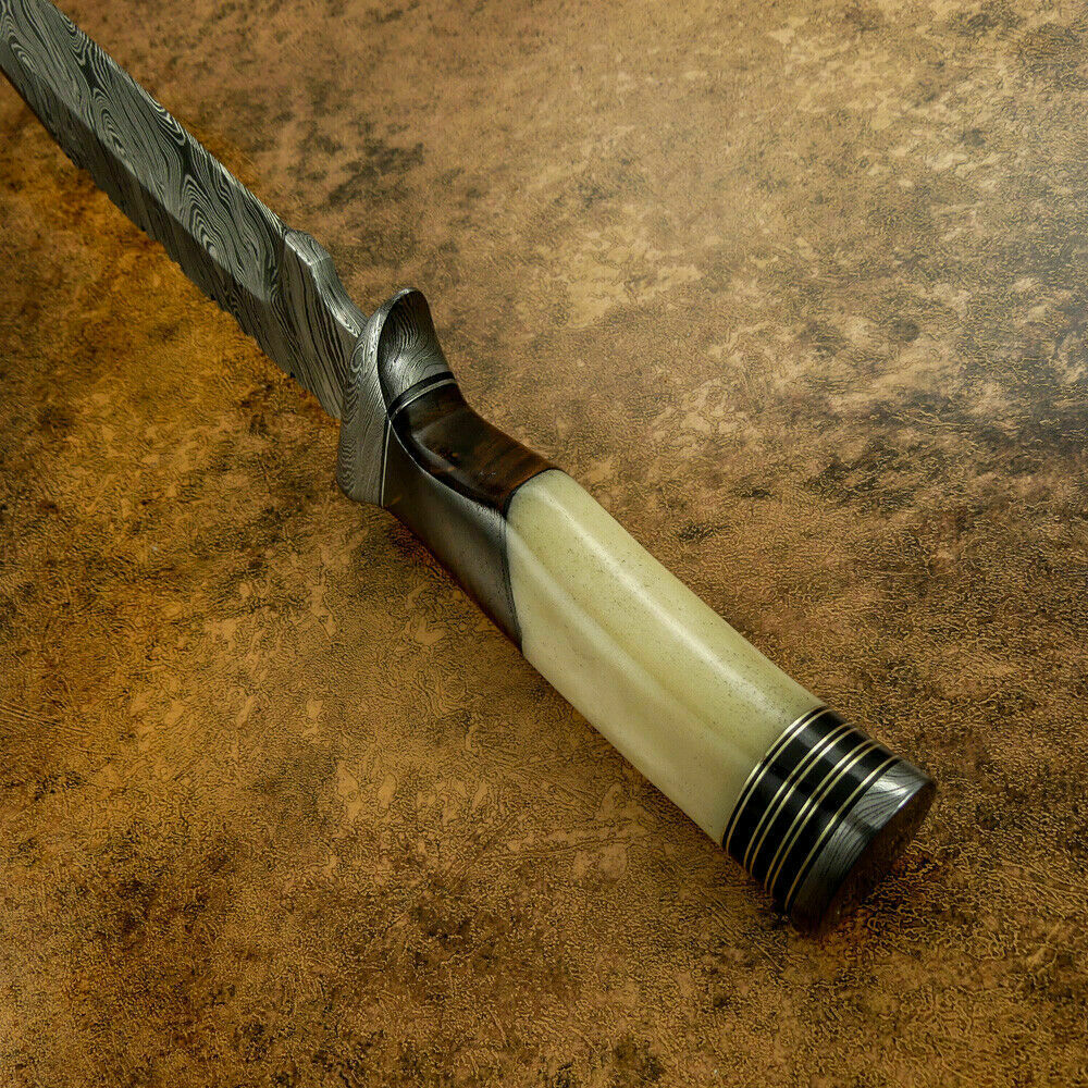 17" Handmade Bowie Knife, Damascus Steel Bowie Knife, Damascus Steel Hunting knife, birthday gift, gift for him, wedding gift, anniversary gift, Thanksgiving gift, valentine Gift