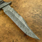 15" Handmade Bowie Knife, Damascus Steel Bowie Knife, Damascus Steel Hunting knife, birthday gift, gift for him, wedding gift, anniversary gift, Thanksgiving gift, valentine Gift